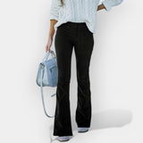 Vysoký pás nohavice s širokými nohavicami