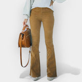 Vysoký pás nohavice s širokými nohavicami