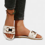 Pohodlné papuče s okrúhlou špičkou