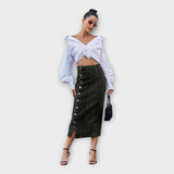 Maxi Sukňa s Gombíkmi